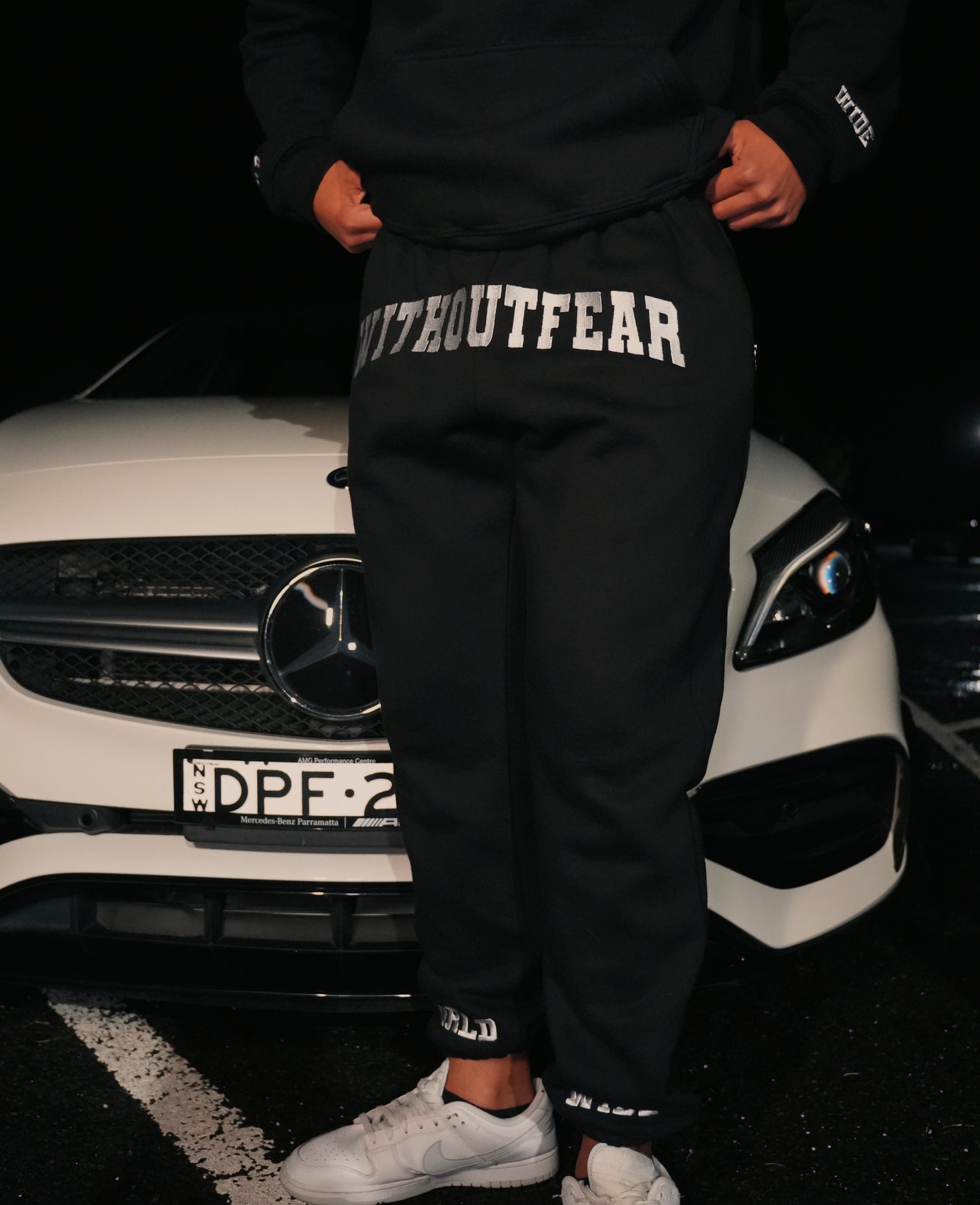 BLACK WORLDWIDE TRACKSUIT PANTS